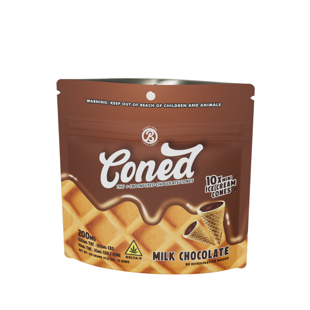 THC:CBD Infused Milk Chocolate CONED - 10ct
