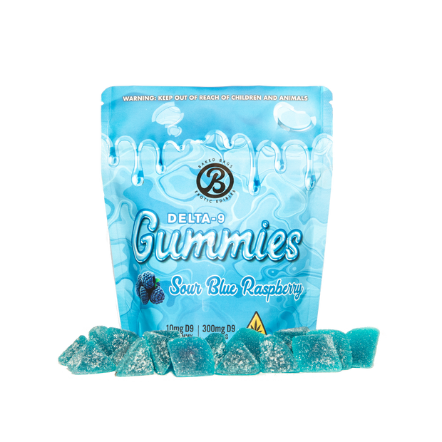 GUMMIES - SOUR BLUE RASPBERRY D9 | 300MG