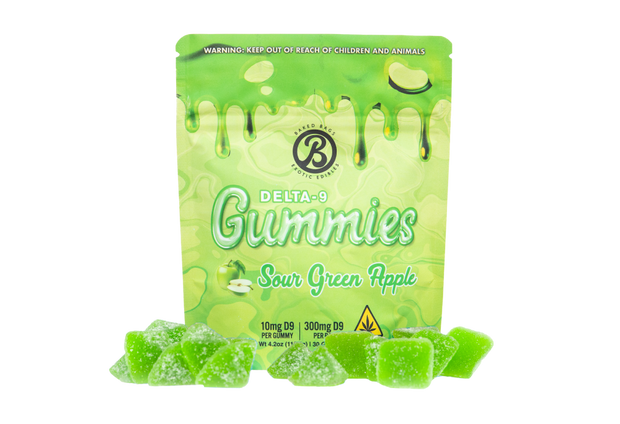 GUMMIES - SOUR GREEN APPLE D9 | 300MG